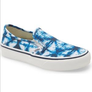 Vans Women's Tie-Dye Blue Slip-On Sneakers